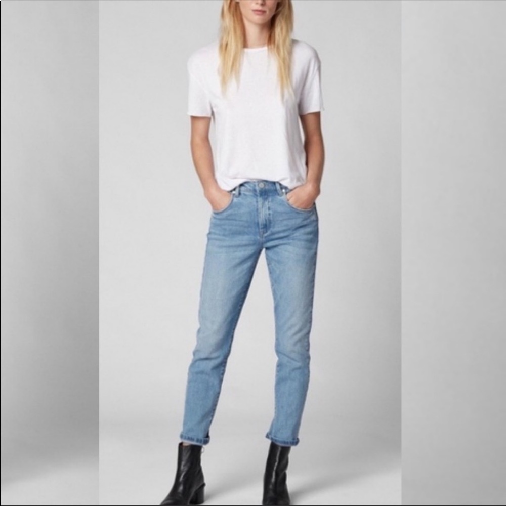 BlankNYC The Rivington High Rise Tapered Jeans Light Wash Size 27